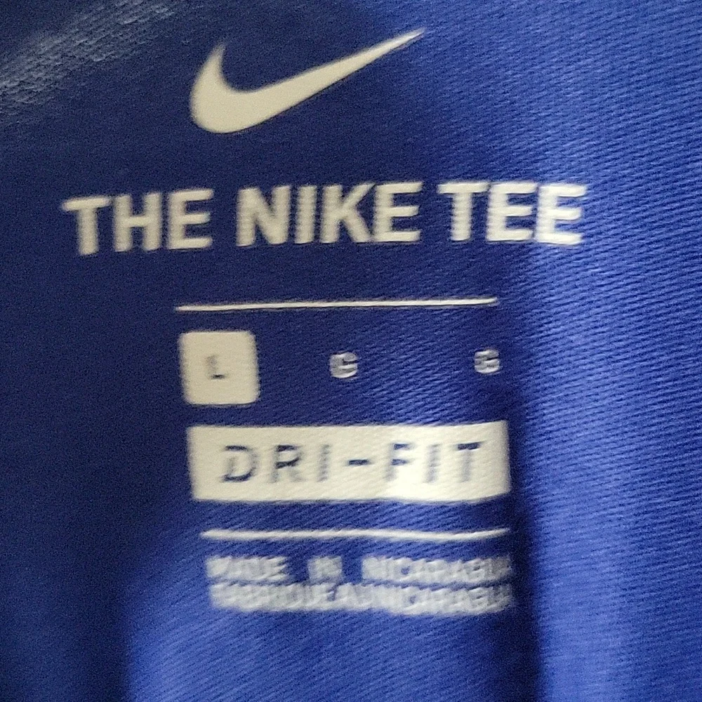 Nike Mens Dri-Fit Blue Short Sleeve Tee Large